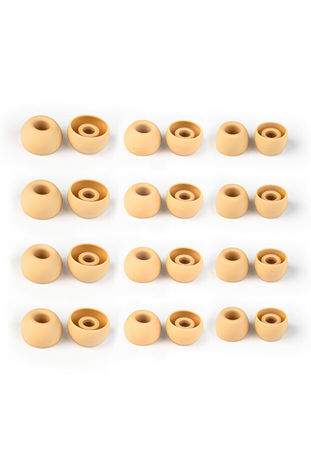 brown S4M4L4 KBEAR Coffee EarTips 12 Pairs Wired Headphones Silicone Ear Tips Skin-Safe Ergonomic De