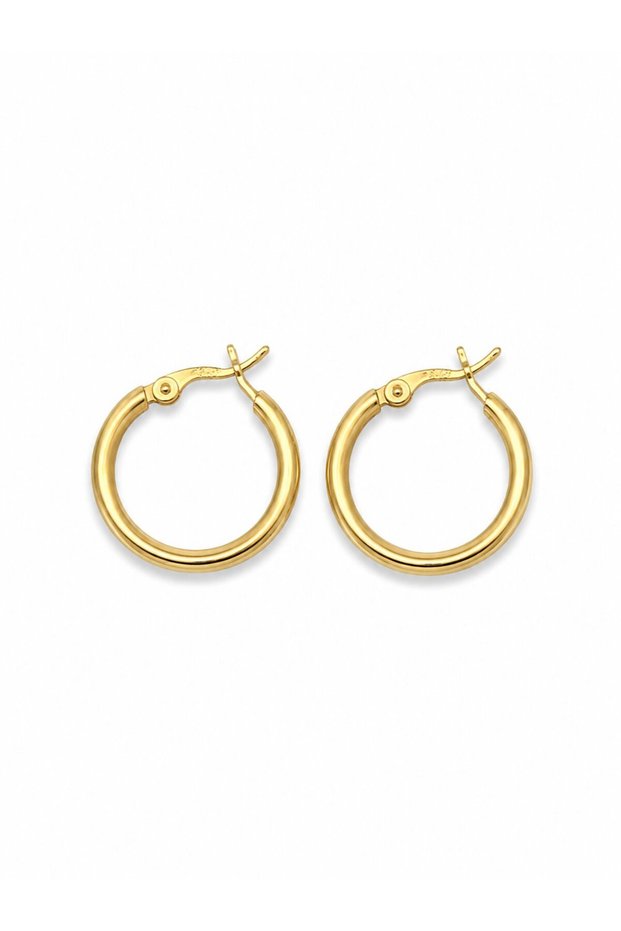 316L Steel Gold Color 22 mm Hoop Earrings