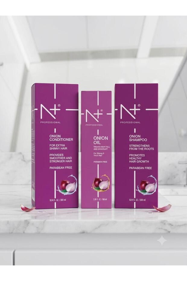 N+ ONION HAIR CARE COMBO SET- ONION OIL + SHAMPOO+ CONDITIONER