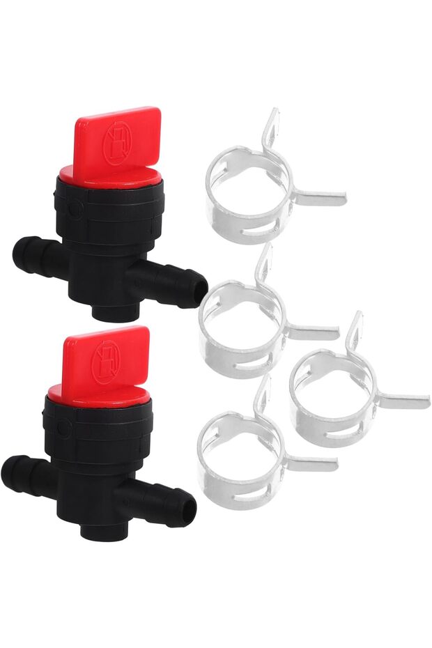 1/4-inch fuel shut-off valve, suitable for lawnmowers and generators, easy to install, 2-pack.