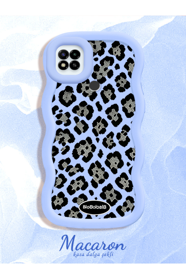 Redmi 9C/10A Compatible Wavy Frame Leopard Print High Quality Silicone Phone Case