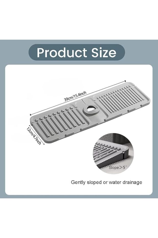 Silicone Tap Mat Splash Guard, Tap Mat for Kitchen Sink, Tap Sink Splash Guard, Sink Rinse Guard, for Kitchen, Sink, Bathroom, Sink