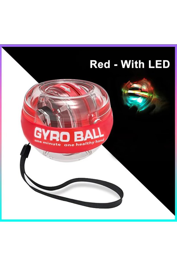Red with LED Wrist Force Ball/Box Alloy Steel Massage Fitness Beauty and Grip Strength Bball Can Rel