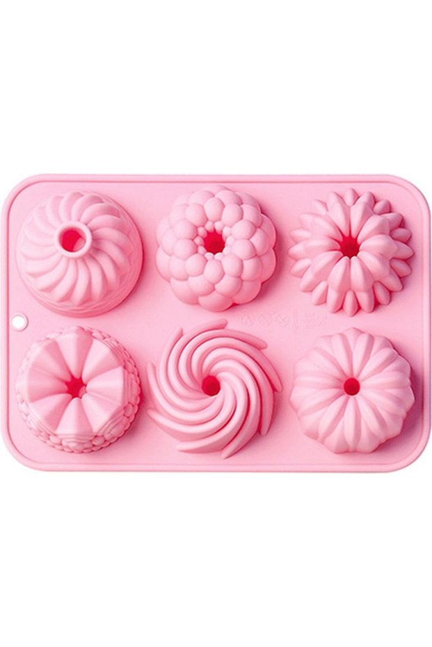 Two non-stick, reusable baking molds, made of food-grade fondant, for cakes, chocolates, desserts, and DIY silicone molds.