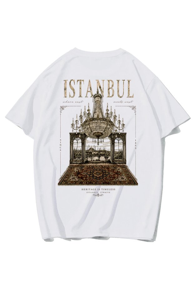 Unisex Oversize Heritage Is Timeless Istanbul T-Shirt (White)