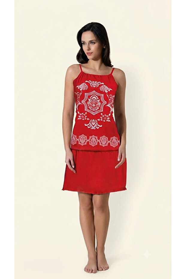 Şahinler Rope Strap Drawstring Nightgown 22224