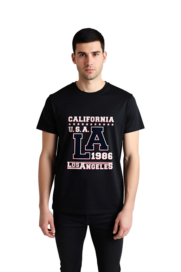 Nostalgic California 1986 Design Printed Men's T-Shirt