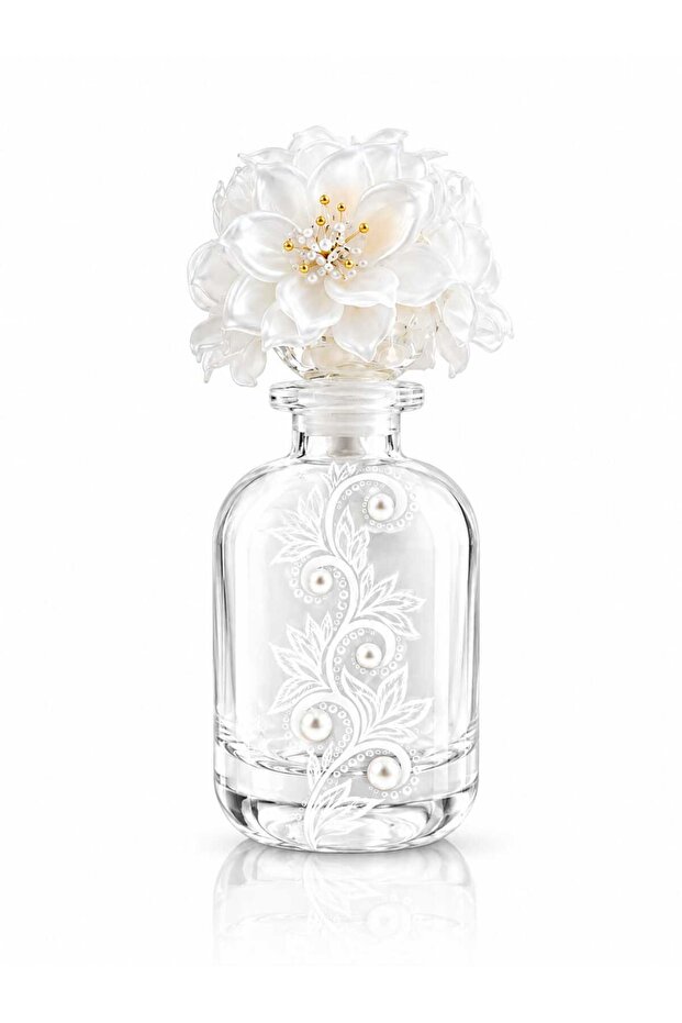 Decorative Empty Glass Perfume Oil Bottle Autumn Leaf Design Refillable