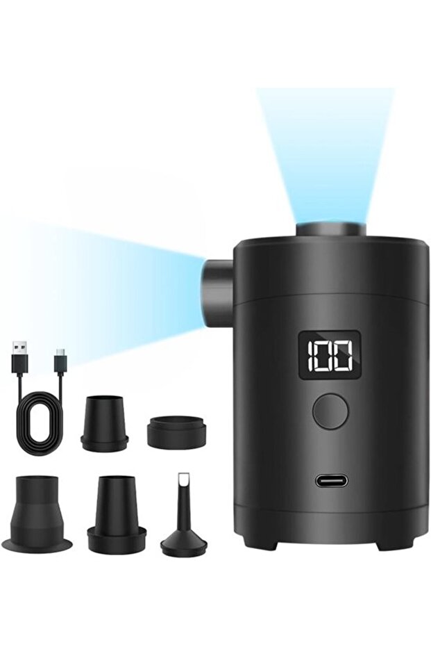 Rechargeable electric air pump 4000mAh 5 nozzles.