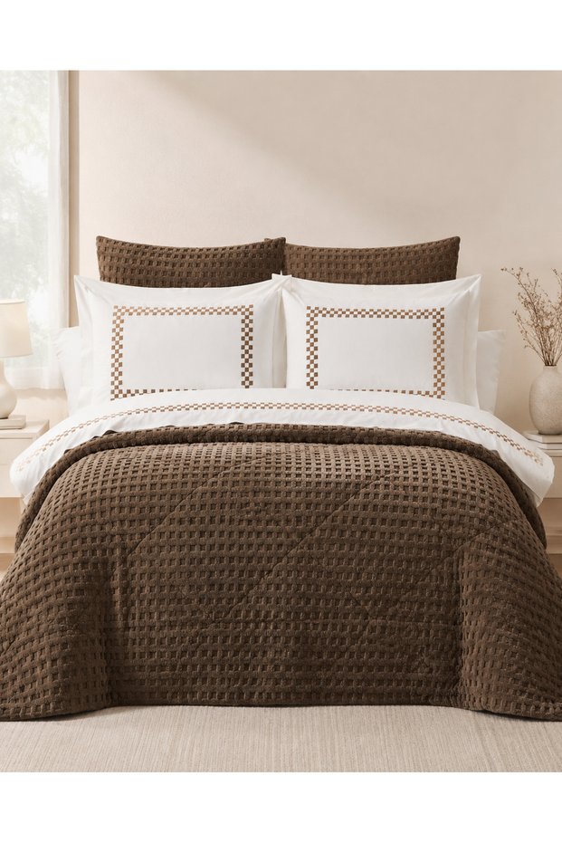 Monaco Double 9 Piece Bedspread Set 100% Cotton Duvet Cover Set 260X265