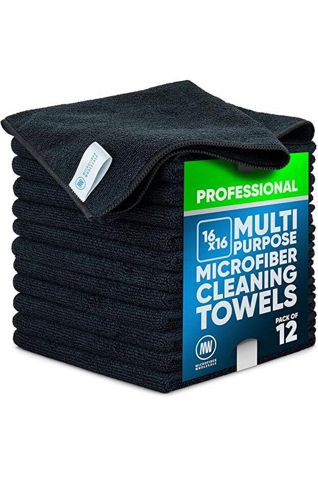 Buff Cleaning Cloth | Yellow (12 Pack) | Size 16" x 16" | All Purpose Use - Cle