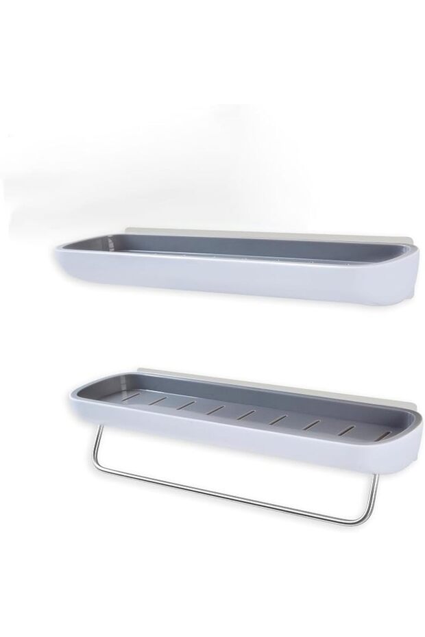 Bathroom Shelves Self Adhesive, 2Pcs Removable Towel Holder,Rustproof Shower Caddy, No Dril