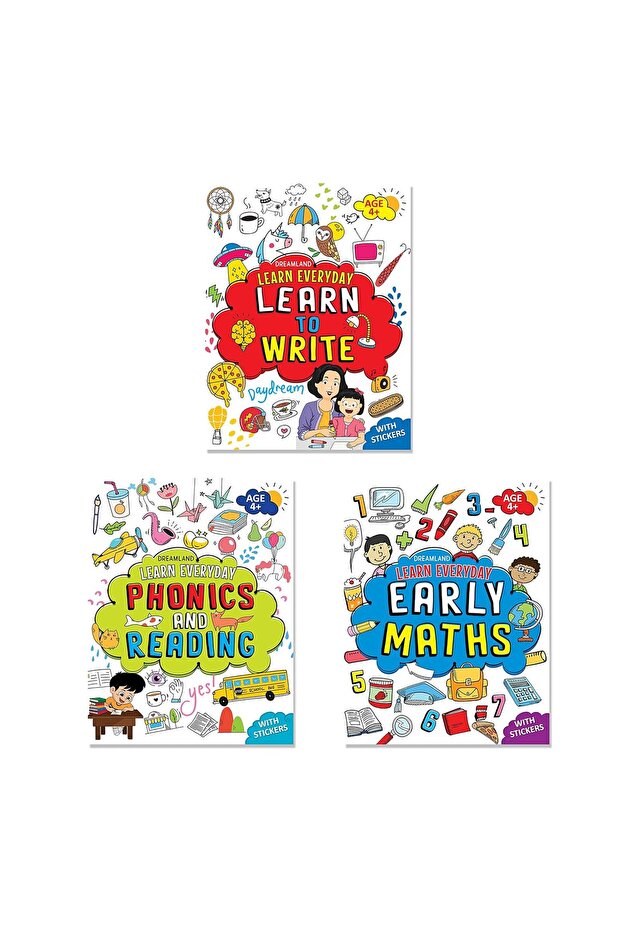 Learn Everyday 3 Books Pack for Children Age 4+