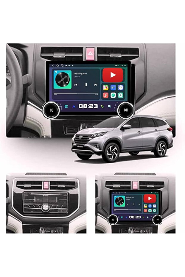Toyota rush android screen diamond dual knob model 2018-2023 wireless carplay android auto reverse camera included ahd