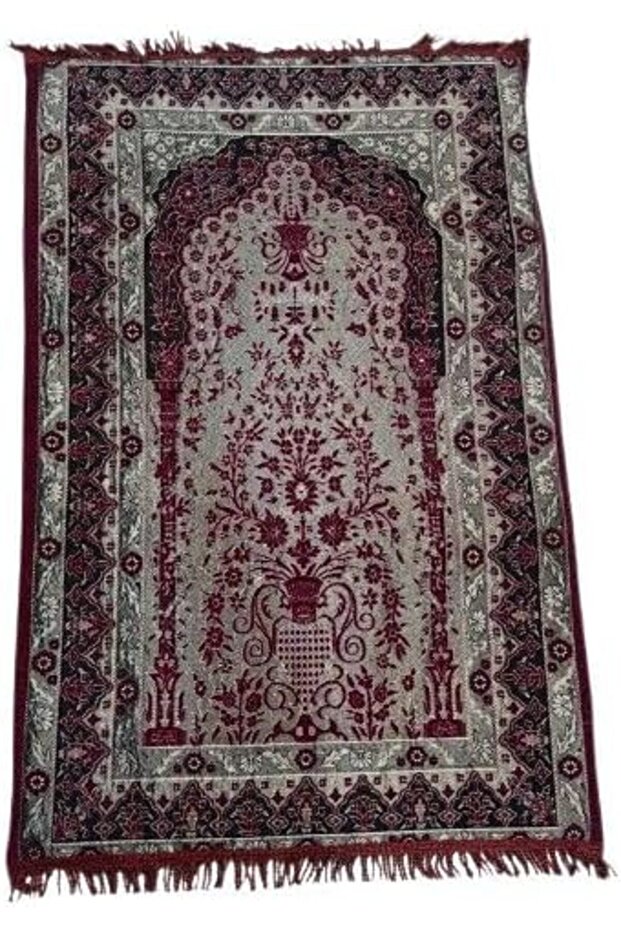 سجادة صلاة من إسفنج الذاكرة من HOMECOZY مقاس 110x66 سم - سجادة صلاة إسلامية بتصميم زهري وسطح قطني، ناعمة