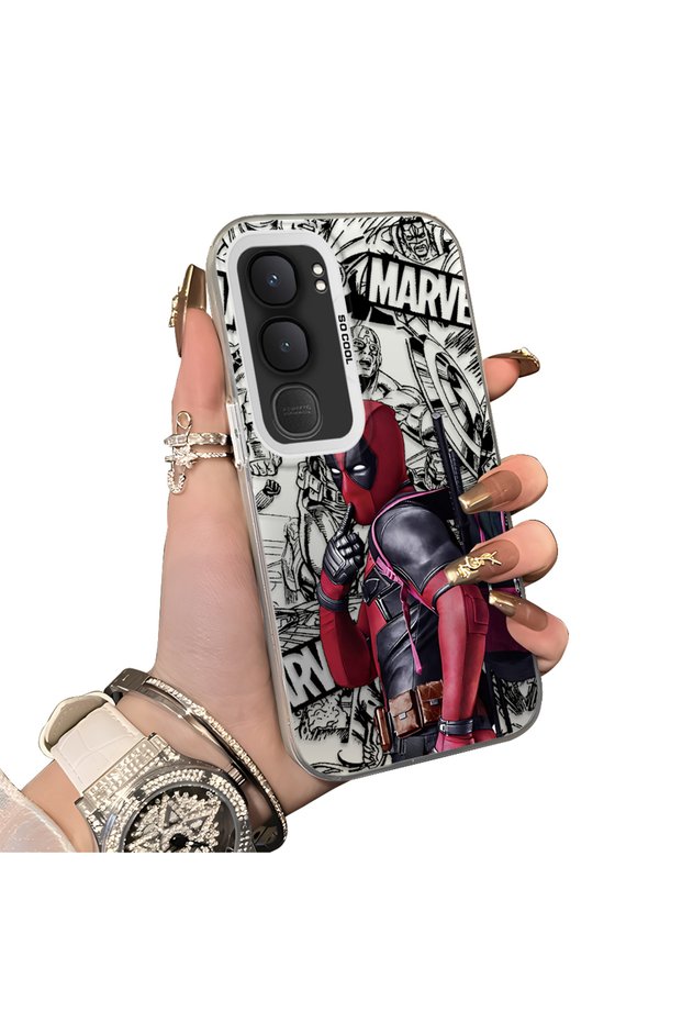 Vivo Y31 5g Compatible Spiderman Patterned Silicone Edge Hard Back Case Couple Phone Case