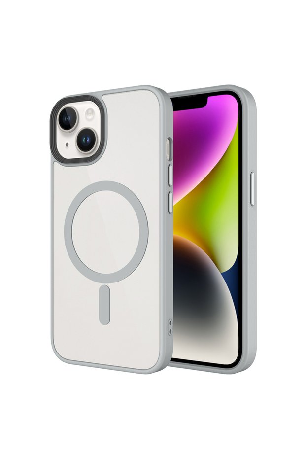 iPhone 14 Plus Case Magsafe Supported Camera Raised Matte Anti-Fingerprint Silicone