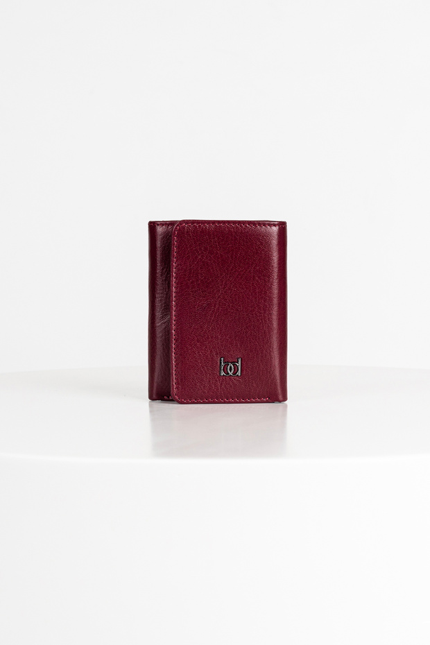 Ceska Leather Wallet Claret Red