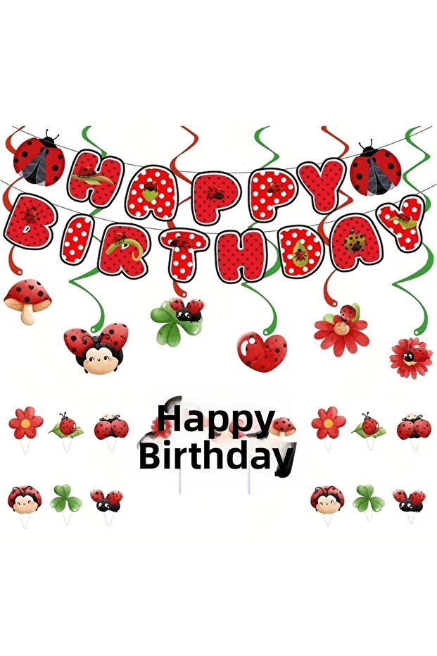 Ladybug Themed Pendant Ornament Party Decoration