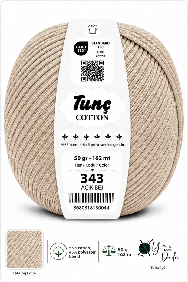 Cotton Amigurumi Punch Bag and Knitting Yarn Baby Soft Cotton 50 Gr 162 Meters 55% Cotton 45% Acrylic