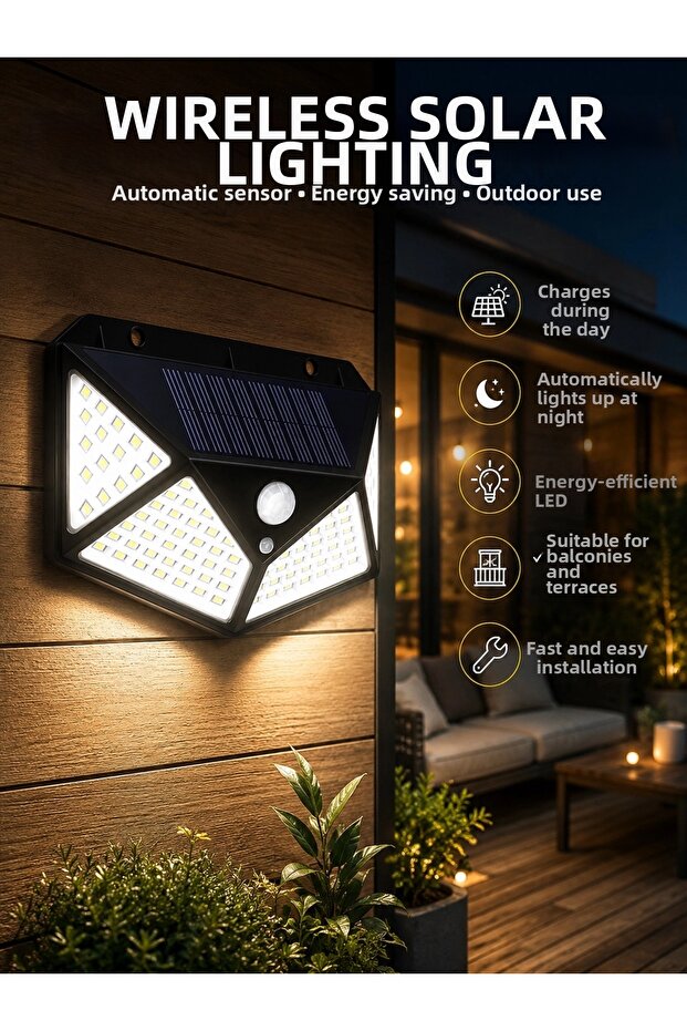 Solar Powered Garden Lighting Lamp Solar 100 Led Lamp