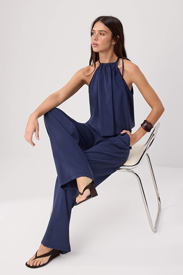 Lacivert Modal Bluz Pantolon Alt - Üst Takım TWOSS26AU00184 - 2