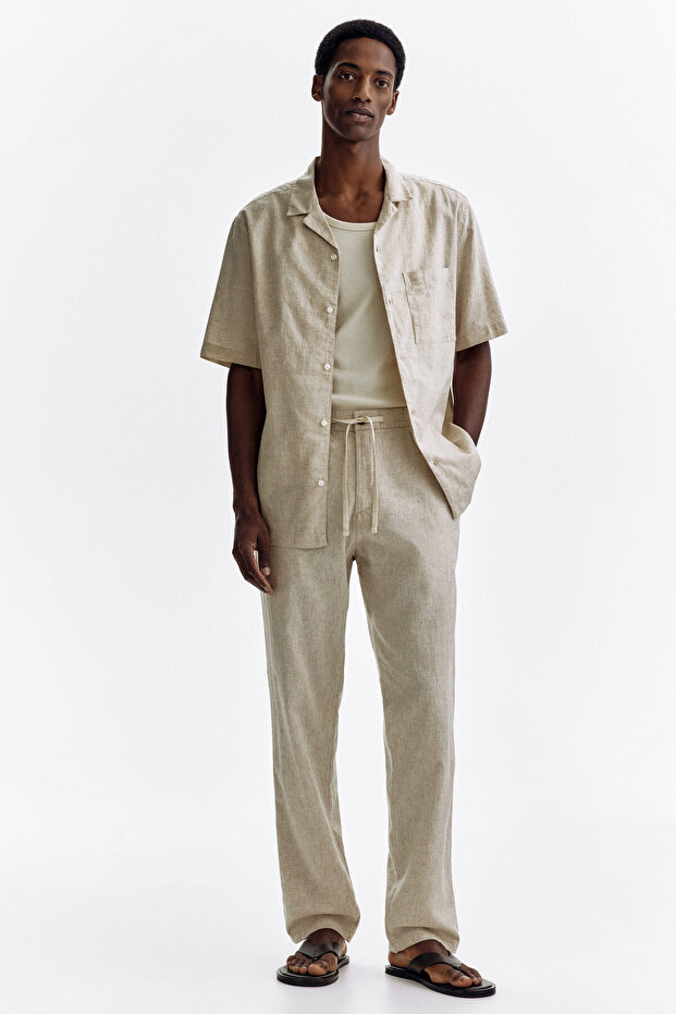 Keten Karışımlı Pantolon Regular Fit
