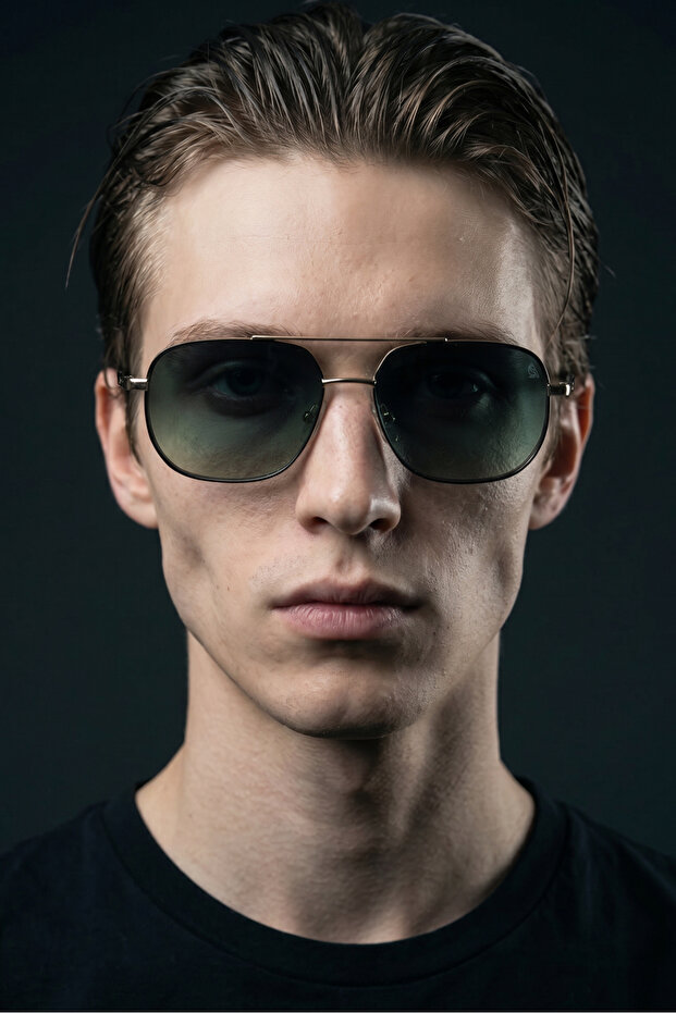 Lis New Gold Green Men's Sunglasses