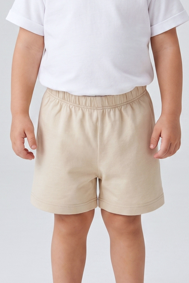 Girls' - Boys' Shorts with Flexible Waist, Basic Comfortable Fit