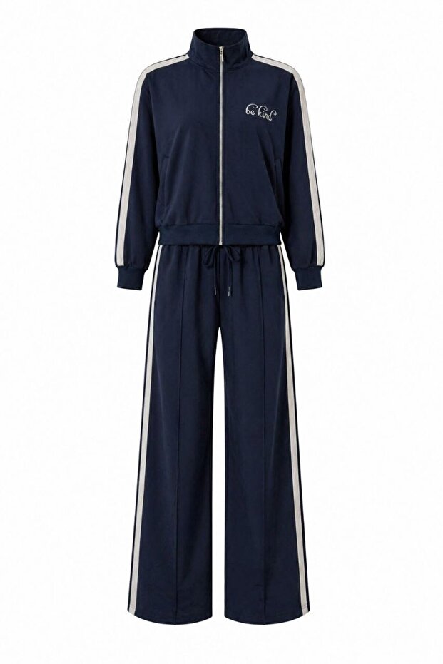 Retro Striped Tracksuit Set - 4
