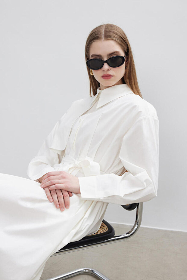 ROCHIE TRENCH BUMBAC ECRU - 6