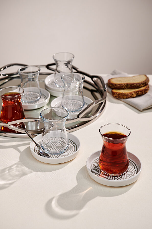 6-Piece Geo Tea Set 12 Pieces