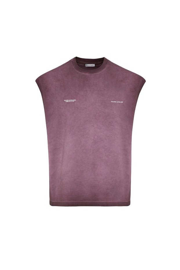 Washable Oversize Sleeveless T-Shirt