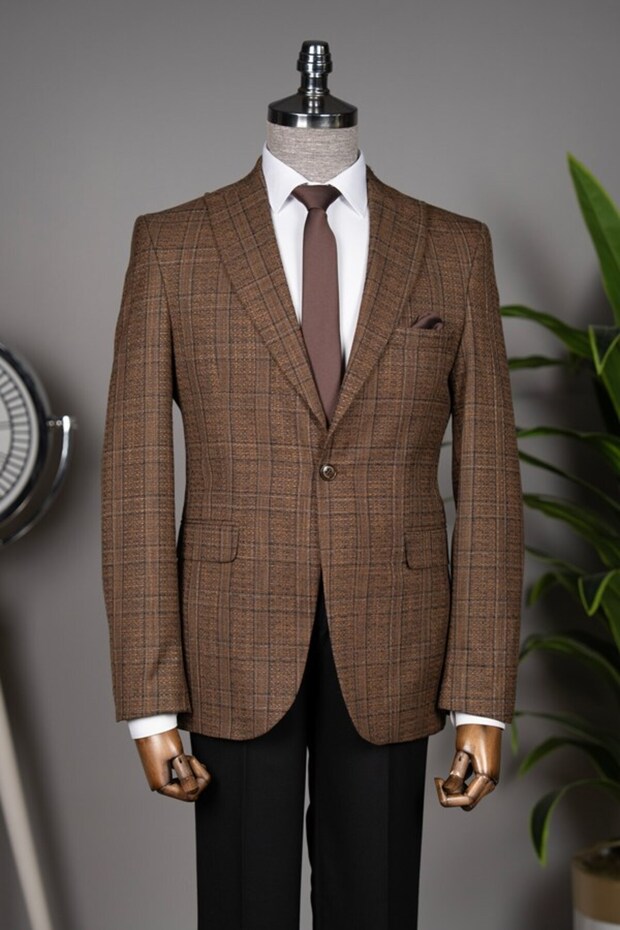 Combined Suit Dress Beige