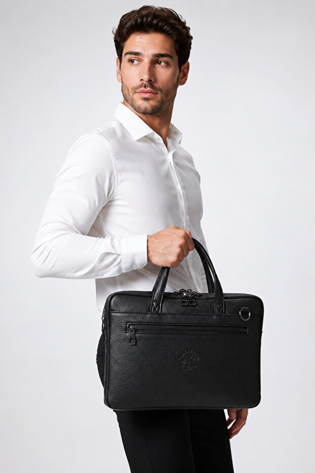Leather Small Size Crossbody Laptop & Briefcase Bag 7060