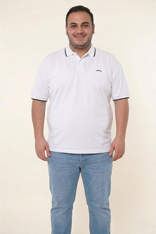 Plus Size Polo Neck T-Shirt