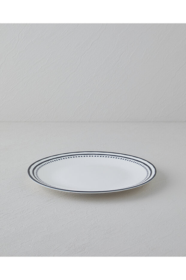 Monarch Porcelain Serving Plate 25 cm Black - White