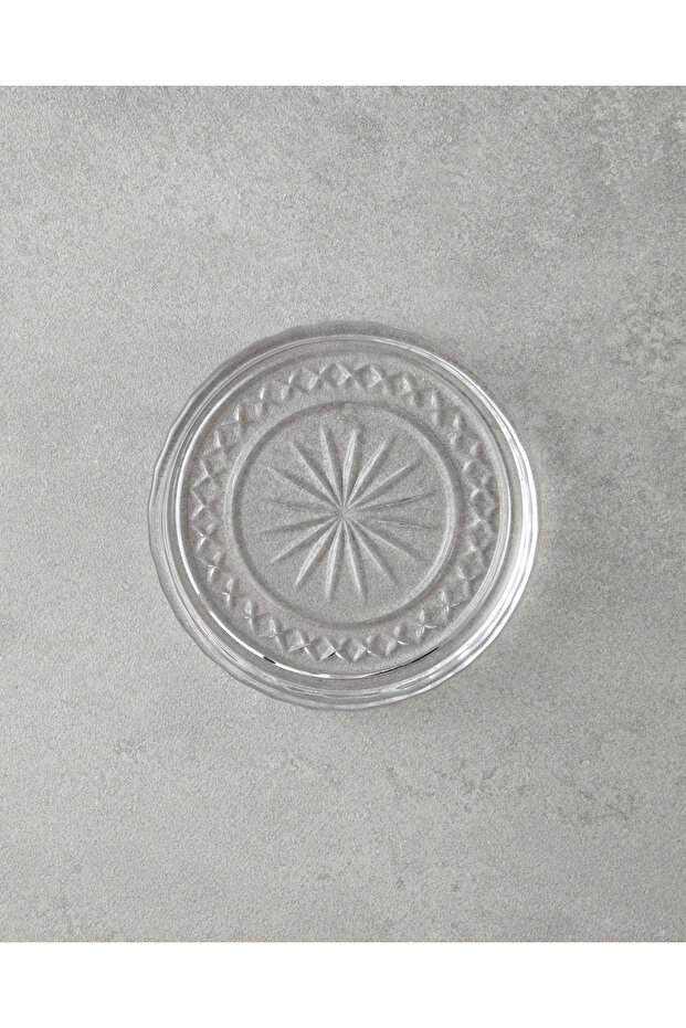 Shiny Glass Coaster 10 cm Transparent