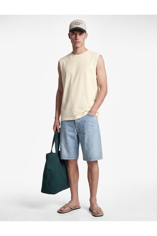 Cotton Sleeveless Crew Neck Basic Undershirt