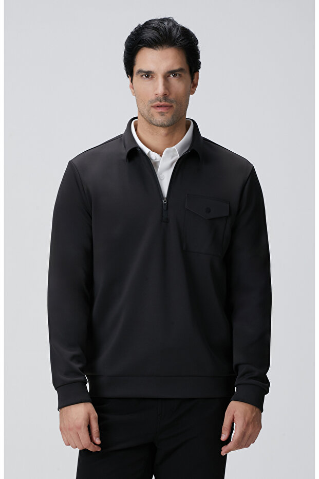 N-Tech Siyah Sweatshirt - 1