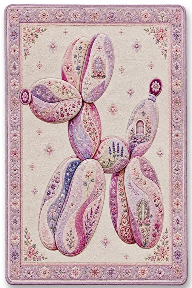 Sdt Fish Theme Patterned Modern Woven Base Decorative Carpet Mosso3384