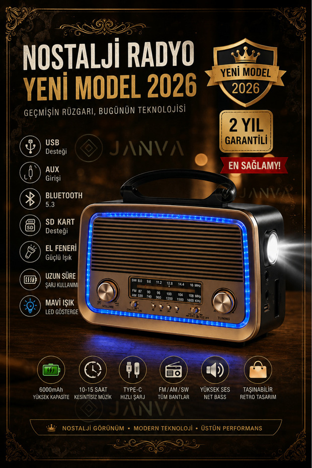 Rt-301 Nostalgic Radio Bluetooh Music Box