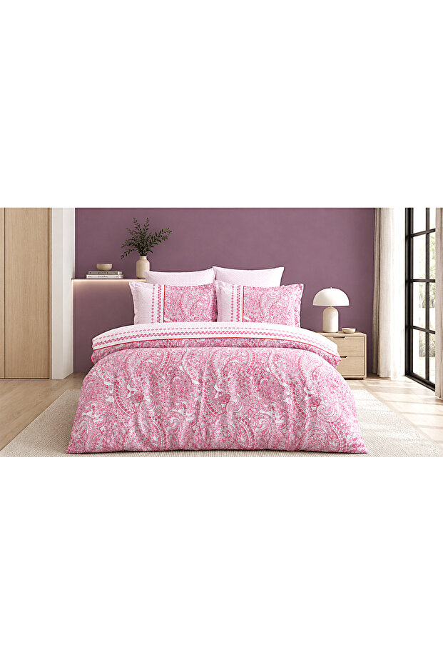 Paisley Ranforce 100% Cotton Double Duvet Cover Set