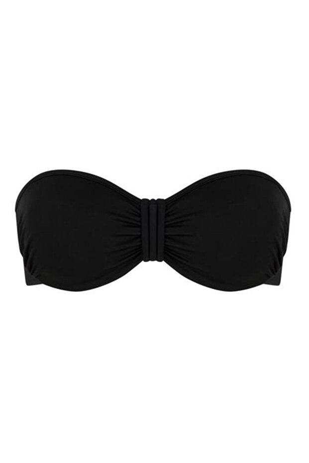 Black Basic Pop Extra Padded Push-Up Bikini Top - 5