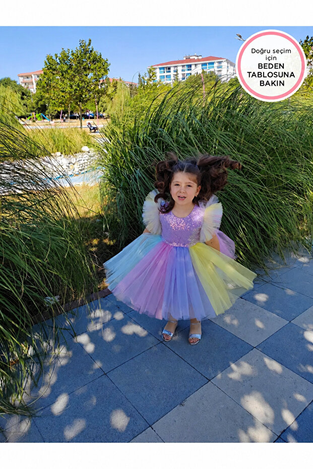 Girl's Rainbow Tutu Dress