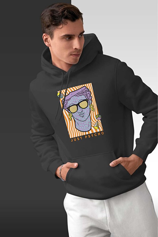 سويت شيرت بقلنسوة كبير الحجم للجنسين من Psycho