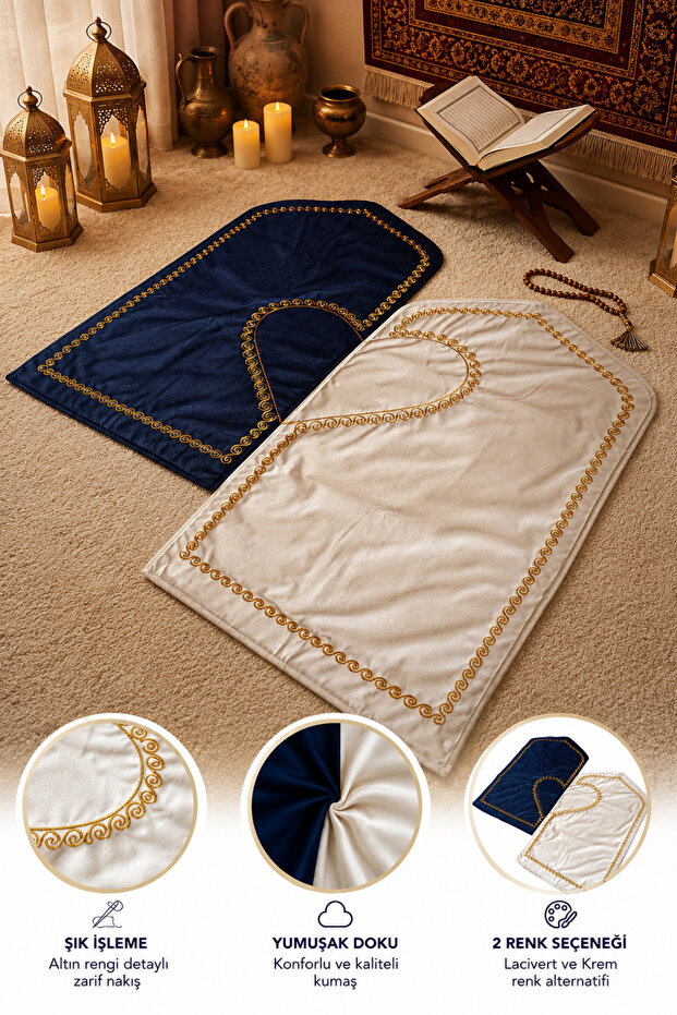 Heart Prayer Rug Paired Double Prayer Rug Embroidered Prayer