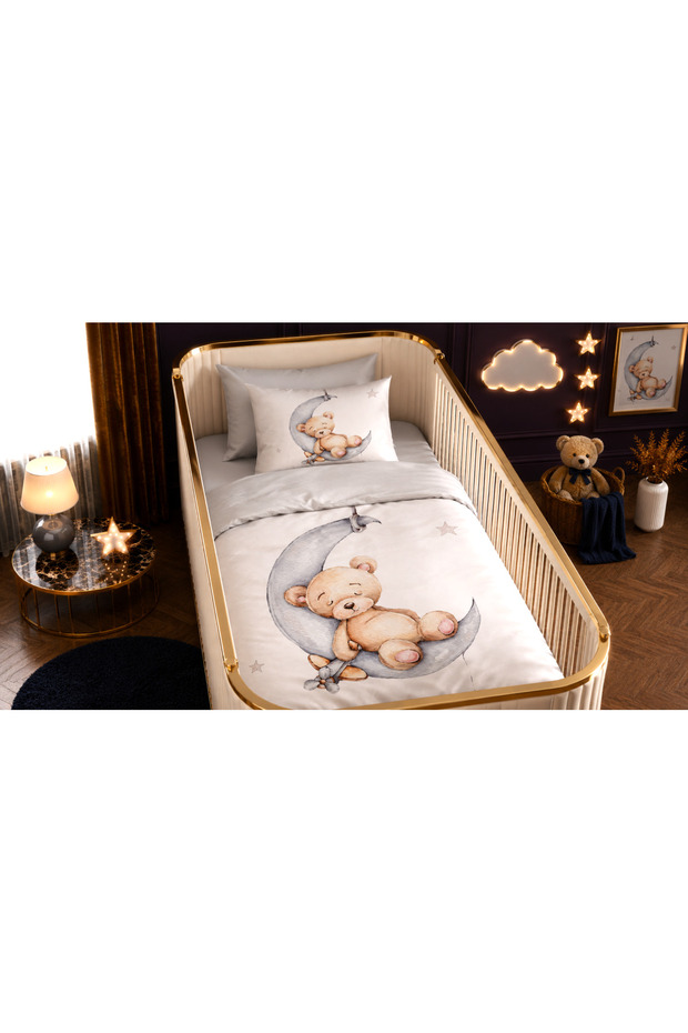 Aydede Sleeping Bear Puppy Single Digital Baby Bedding Set