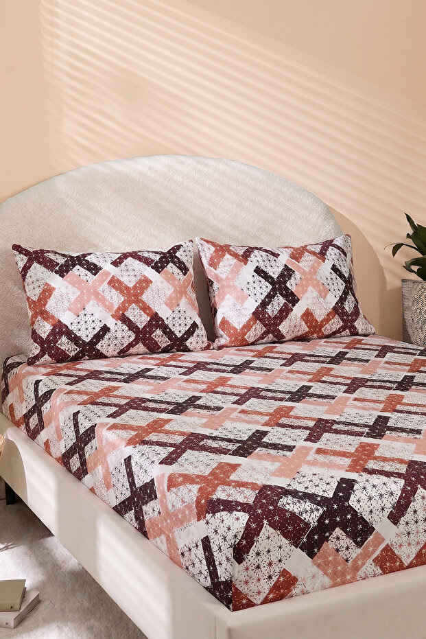 Rocco Patterned Elastic Sheet Set - Single/Double/King Size - 4