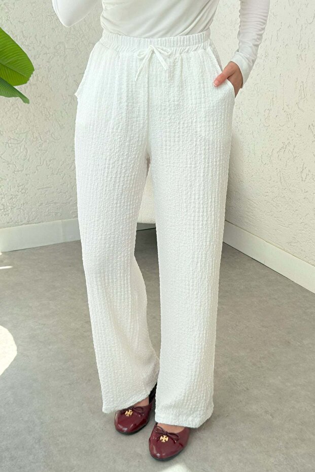 Bürümcük Pocketed Trousers 2392 - White